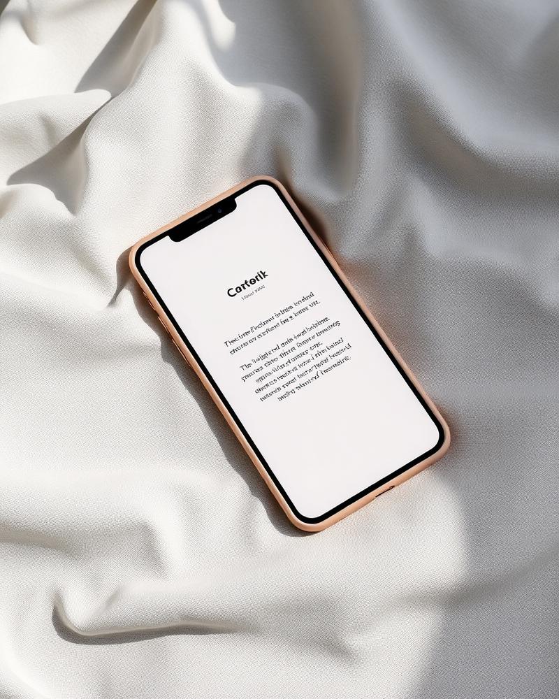 Minimalist phone on soft linen