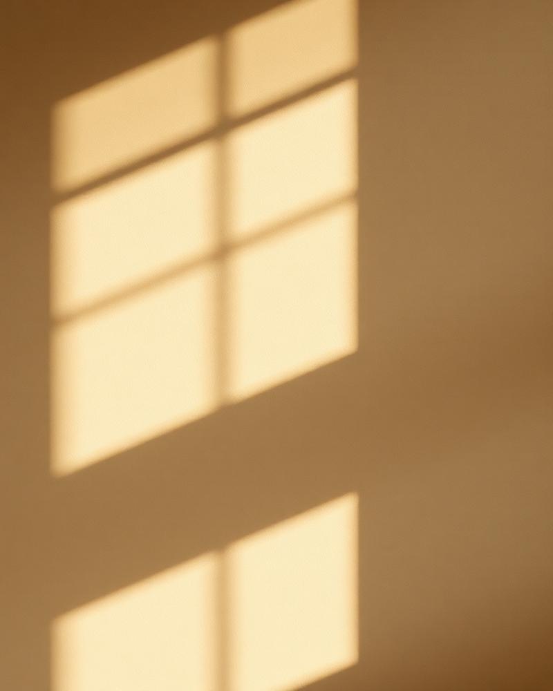 Soft window light on a beige wall